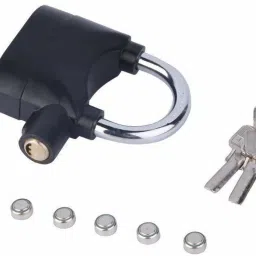 Alarm Security Lock with Motion Sensor and 3 Keys (Black) Door & Window Door Window Alarm-21
