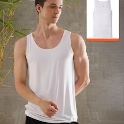 Pack of 2 Bamboo Body Cooling Anti-Bacterial Men Vest-image-41