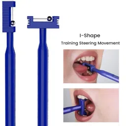 safe-o-kid Tongue Tip Exerciser Lateralization Lifting Oral Muscle Training Set of 2 -Blue Teether image 5