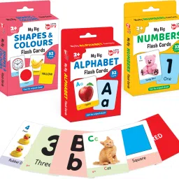 Big Flash Cards for Kids (Set of 3): ABC, Numbers, Shapes and Colours - 96 Cards-8