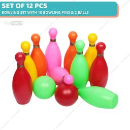 tirth Bowling Game Set for Kid 10 Pin 2 Ball Toy image 2