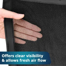 shiv kraft Polyester Kids Washable Mosquito Door Net With Magnet Screen Curtain For All Doors,Self-Closing Quick Mosquito Net image 2
