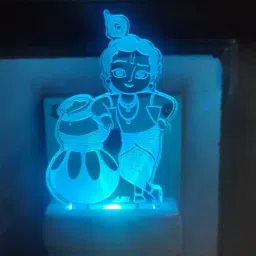 The Baby KrishnaNight Lamp with 7 Color Changing. Night Lamp ( Clear, White) Night Lamp-11