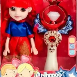 Princess Doll with Magic Wand | Light & Sound Toy Set for Girls-image-8