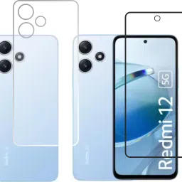 JSGROWITTECH Front and Back Tempered Glass for REDMI 12 5G-picture-28