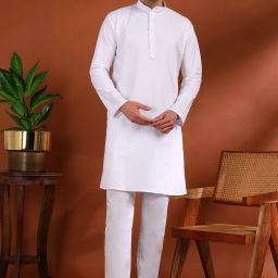 Men Pure Cotton Kurta Pyjama Set-image-6
