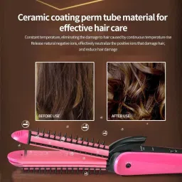 Oneness NHC-8890, 3 in 1 - Hair Straightener, Hair Curler & Hair Crimper NHC8890 3 IN 1 Professional Hair Straightener Crimper Roller For Women HS17 Hair Styler-15