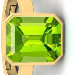 9.25 Ratti Natural Peridot Birthstone/Astrology Adjustable Ring Stone Peridot Brass Plated Ring-image-52