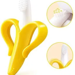 Baby Banana Teether Soft Bristle Baby Gum Massager Banana Shaped Toothbrush Teether-10