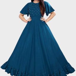 Rayon Blend Stitched Anarkali Gown-image-91