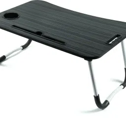 Multi-Purpose Laptop Desk for Study with Foldable Legs With Handle ( Black ) Wood Portable Laptop Table-image-47