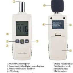 real instruments Sound Level Meter With Calibration Certificate Digital Handheld 30-130 dB Sound Meter image 3