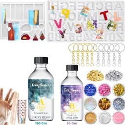 Diy Resin Alphabet Keychain Making kit-2
