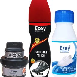 Ezey cream black+liquid polish(black)+canvas Patent Leather, Leather, Synthetic Leather Shoe Cleaner-image-4