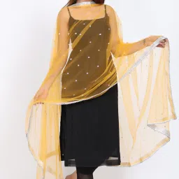 Net Embellished Yellow Women Dupatta-picture-19