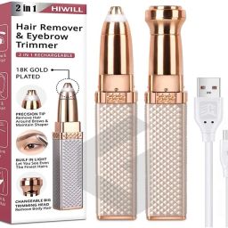 COFP 2 in 1 Rechargeable Facial Hair Remover/Professional Eyebrow Trimmer Cordless Epilator-image-37