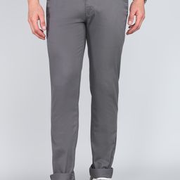 parx Men Slim Fit Grey Cotton Blend Trousers-picture-39