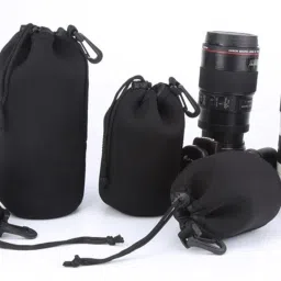 Stookin Pack of 4 Thick Protective Neoprene Lens Case Pouch Set for DSLR Camera Lens Includes Small, Medium, Large & Extra Large Pouches.Camera Bag image 5