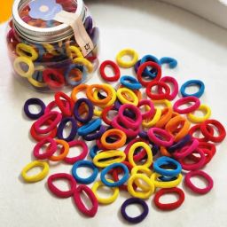 Floral Hair Band Combo + 100 Baby Girl Elastic Rubber Bands (Jar)(PACK OF 2 ) Hair Band-image-40