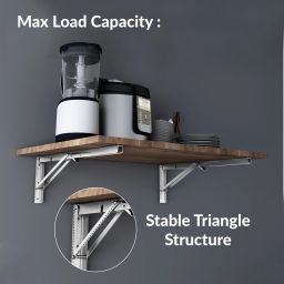 plantex Foldable Bracket/Shelf Bracket/Wall Angle Brackets/20 inch Bracket for Shelves 50 cm Shelf Bracket image 5