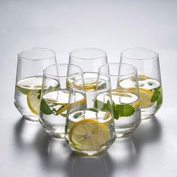 crockware (Pack of 6) Transparent Crystal Glass – Set of 8 Glass Water/Juice Glass-picture-37