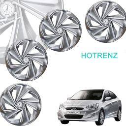 CAR WHEEL CAP/ WHEEL COVER TWIST "SILVER" 13 INCH Wheel Cover For Hyundai Accent, Zen Estilo, Eeco, S-Presso Lxi, Alto K10, Esteem, A-Star, i10, Spark, Indica-image-76