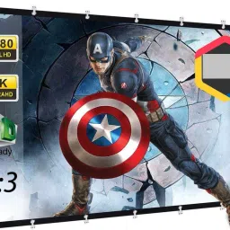 Moiz Flexible and Foldable Material 1.2 Gain, Black Coated From Back Side, Supports UHD-3D-4K-8K Projector Screen (Width 183 cm x 123 cm Height)-picture-13