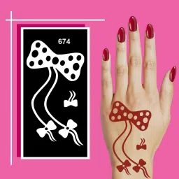 Bridal Mehndi Stencil Sticker with Floral Patterns Perfect for Engagement-image-67