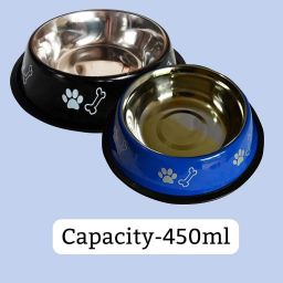 2 Stainless Steel Bone Printed Food Water Feeding Bowl for Dog & Cat(PACK OF 2), Stainless Steel Pet Bowl-image-25