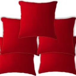 Polyester Fibre Solid Cushion Pack of 5-image-33