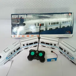 Remote Control Train Toy with Light Rechargeable Battery USB Cable (Rail)-image-2