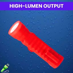 USB Rechargeable Torch with Ultra-Bright LED Front and Side Angle COBB LightW348 Torch-image-76