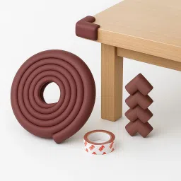 Baby Safety Corner Guard 2 Meter Soft Cushion Strip & 4 Corner Protectors-image-70