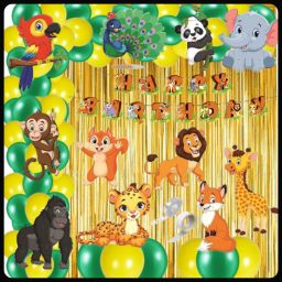set-Jungle Theme Birthday Animals Cutouts 1st Birthday Animal Theme Party-image-61