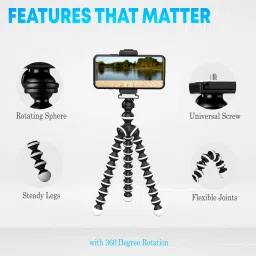 ZmiZc 13 inch Flexible Gorillapod Tripod with Mobile Attachment for DSLR, Action Camra Tripod, Tripod Kit image 3