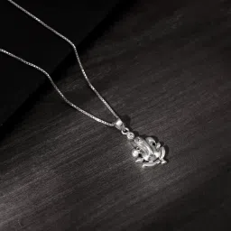 925 Silver Ganapathi Pendant For Him|Lifetime Plating|6 Month Warranty Rhodium Sterling Silver Pendant-image-19