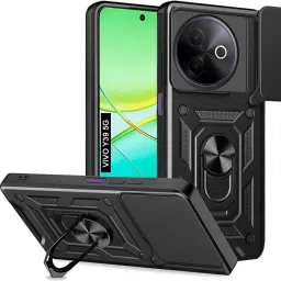Back Cover for Vivo Y39 5G| D10 Tough Armor | Sliding Camera Shield | Ring Holder Kickstand-image-47
