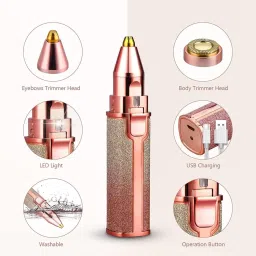 2IN1 Eyebrow Trimmer For Women,Hair,Upper Lip HairRemover For Women,FaceTrimmer Hair Curler-22