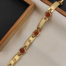 Rudraksh shivling-rakhi_1 Gold Finish Bracelet, Rakhi Set-image-39