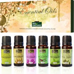 Bio Organic Essential Oils Gift Pack , including peppermint, lemongrass, rosemary, lavender, eucalyptus, tea tree essential oils combo-31