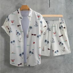 Shirt Regular Shorts Co-ords Set-image-36
