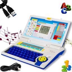 20 Learning Activities Kids Educational Laptop Toy, Letter Games Math's Memory-17
