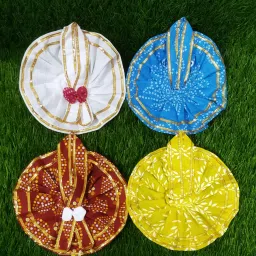 Combo of 4 pure cotton Laddu Gopal Dress, Kanha Poshaak, Thakur Ji, Size-(0-1) Dress-17