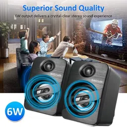 ASTRUM 2.0CH USB Powered Speaker SU125 6 W Bluetooth Laptop/Desktop Speaker image 5