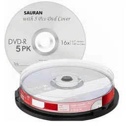 Sauran DVD Recordable Pack of 10 Blank Digital Versatile Disc With Cover DVD 4.7 GB-5