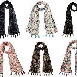 Printed Chiffon Women Multicolor Scarf, Stole, Fancy Scarf-image-99
