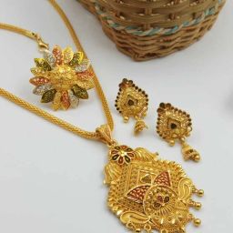 Brass Gold-plated Gold Jewel Set-5