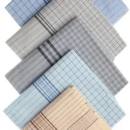 valdez Cotton Handkerchiefs Hanky For Men, Light check ["Multicolor"] Handkerchief-image-41