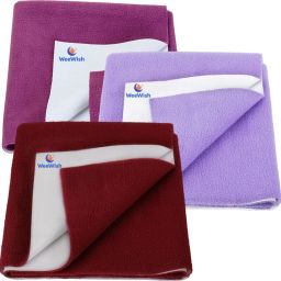 Waterproof, Cotton, Fleece Dry Sheet, Reusable & Washable, (MEDIUM) - PACK OF 3-image-69