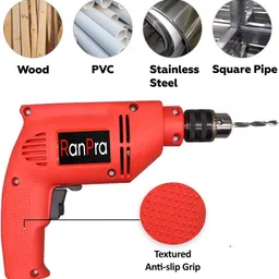 ranpra 100% COPPER ARMETURE REVERSE AND FORWARD DIRECTION RH-367 10 MM DRILL MACHINE 480 W REDHORSE HEAVY DUTY Pistol Grip Drill-picture-24